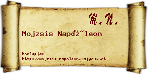 Mojzsis Napóleon névjegykártya